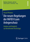 Buchcover Die neuen Regelungen der MiFID II zum Anlegerschutz