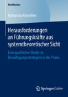 Buchcover Herausforderungen an Führungskräfte aus systemtheoretischer Sicht