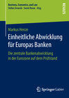 Buchcover Einheitliche Abwicklung für Europas Banken