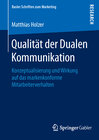 Buchcover Qualität der Dualen Kommunikation