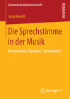 Buchcover Die Sprechstimme in der Musik