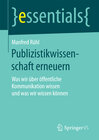 Buchcover Publizistikwissenschaft erneuern