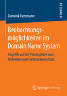 Buchcover Beobachtungsmöglichkeiten im Domain Name System