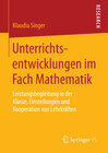 Buchcover Unterrichtsentwicklungen im Fach Mathematik