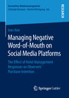 Buchcover Managing Negative Word-of-Mouth on Social Media Platforms