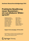 Buchcover Aachener Bausachverständigentage 2016