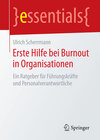 Buchcover Erste Hilfe bei Burnout in Organisationen