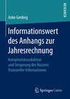 Buchcover Informationswert des Anhangs zur Jahresrechnung