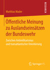 Buchcover Öffentliche Meinung zu Auslandseinsätzen der Bundeswehr