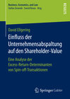 Buchcover Einfluss der Unternehmensabspaltung auf den Shareholder-Value
