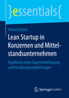 Buchcover Lean Startup in Konzernen und Mittelstandsunternehmen