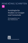 Buchcover Soziologische Studien zu Gruppe und Gemeinde