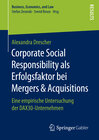 Buchcover Corporate Social Responsibility als Erfolgsfaktor bei Mergers & Acquisitions