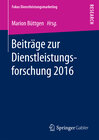 Buchcover Beiträge zur Dienstleistungsforschung 2016