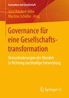 Buchcover Governance für eine Gesellschaftstransformation