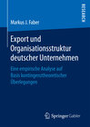Buchcover Export und Organisationsstruktur deutscher Unternehmen