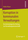 Buchcover Korruption in kommunalen Verwaltungen