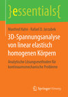 Buchcover 3D-Spannungsanalyse von linear elastisch homogenen Körpern