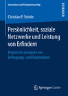 Buchcover Persönlichkeit, soziale Netzwerke und Leistung von Erfindern