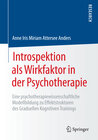 Buchcover Introspektion als Wirkfaktor in der Psychotherapie