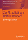 Buchcover Zur Aktualität von Ralf Dahrendorf