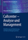 Buchcover Callcenter – Analyse und Management
