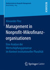 Buchcover Management in Nonprofit-Mikrofinanzorganisationen