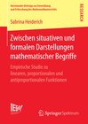 Buchcover Zwischen situativen und formalen Darstellungen mathematischer Begriffe