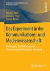 Buchcover Das Experiment in der Kommunikations- und Medienwissenschaft