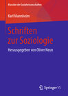 Buchcover Schriften zur Soziologie