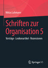 Buchcover Schriften zur Organisation 5