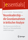 Buchcover Neuroleadership – die Grundannahmen in kritischer Analyse
