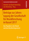 Buchcover Beiträge zur Jahrestagung der Gesellschaft für Musikforschung in Kassel 2017