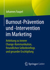 Buchcover Burnout-Prävention und -Intervention im Marketing