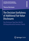 Buchcover The Decision Usefulness of Additional Fair Value Disclosures