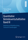 Buchcover Quantitative Betriebswirtschaftslehre Band III