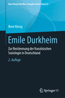 Buchcover Emile Durkheim