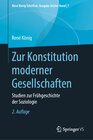 Buchcover Zur Konstitution moderner Gesellschaften