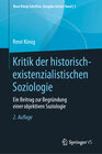 Buchcover Kritik der historisch-existenzialistischen Soziologie
