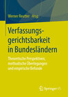 Buchcover Verfassungsgerichtsbarkeit in Bundesländern