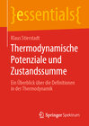 Buchcover Thermodynamische Potenziale und Zustandssumme