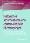 Buchcover Historisches Argumentieren und epistemologische Überzeugungen