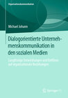 Buchcover Dialogorientierte Unternehmenskommunikation in den sozialen Medien