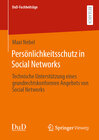 Buchcover Persönlichkeitsschutz in Social Networks
