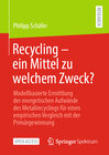 Buchcover Recycling – ein Mittel zu welchem Zweck?