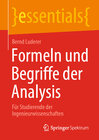 Buchcover Formeln und Begriffe der Analysis