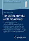 Buchcover The Taxation of Permanent Establishments