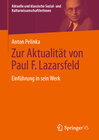 Buchcover Zur Aktualität von Paul F. Lazarsfeld