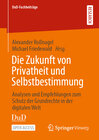 Buchcover Die Zukunft von Privatheit und Selbstbestimmung