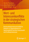 Buchcover Wert- und Interessenkonflikte in der strategischen Kommunikation